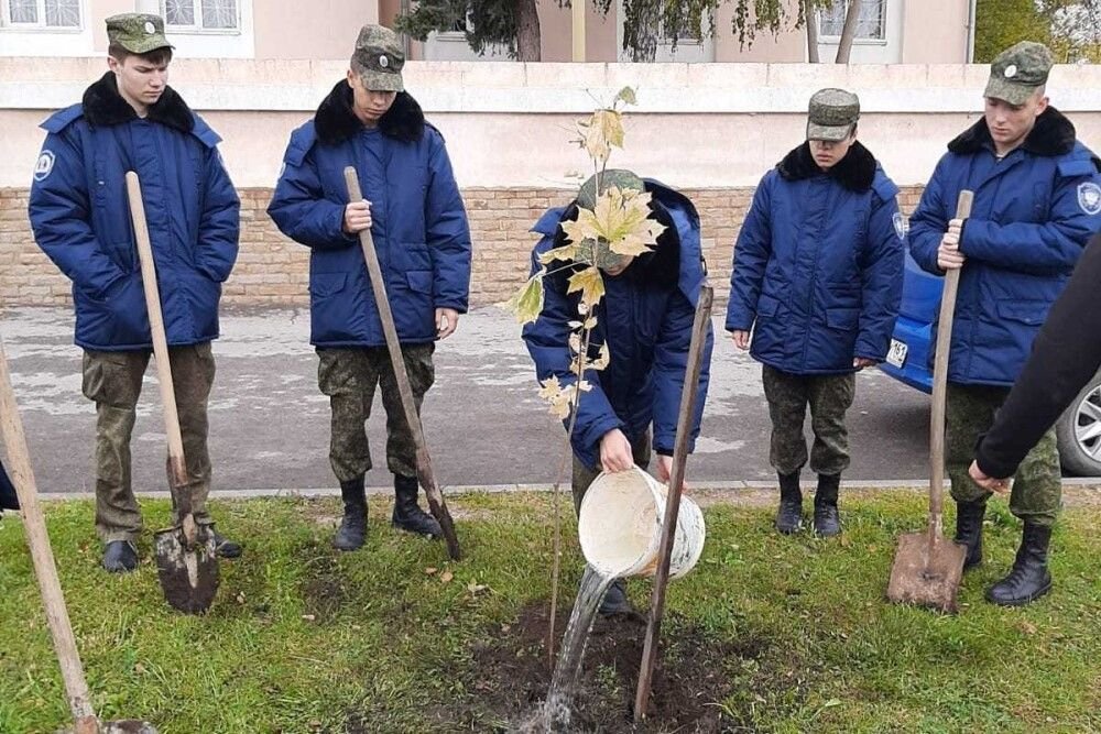 Донские кадеты приняли участие в областном Дне древонасаждений